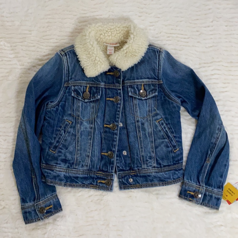 Cat & Jack Sherpa lined jean jacket size 4/5